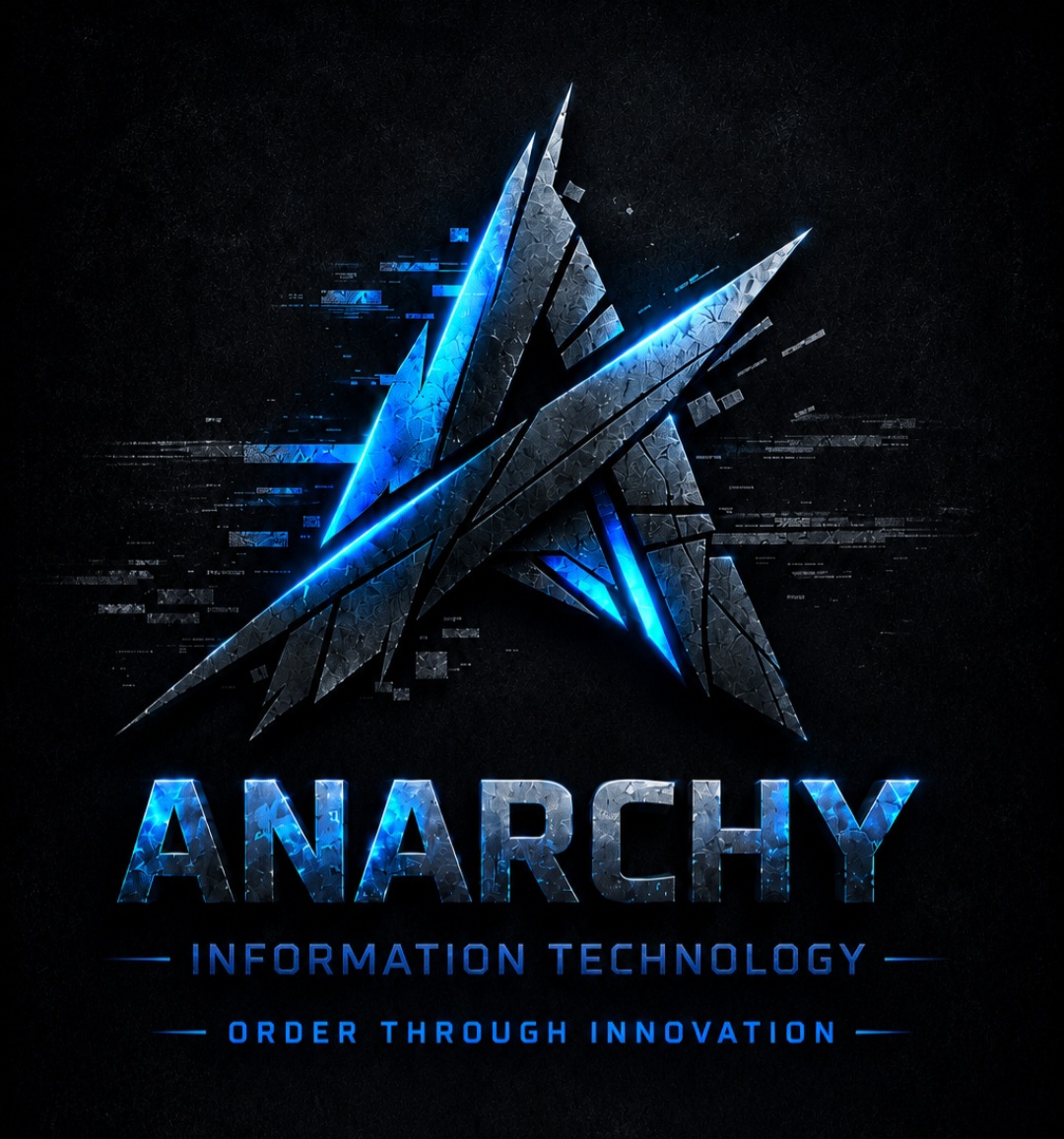 Fractured steel A mark with blue energy core